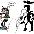 Gaston et l ombre de Lucky Luke copie