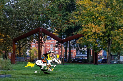 Lucky-Luke dans le parc